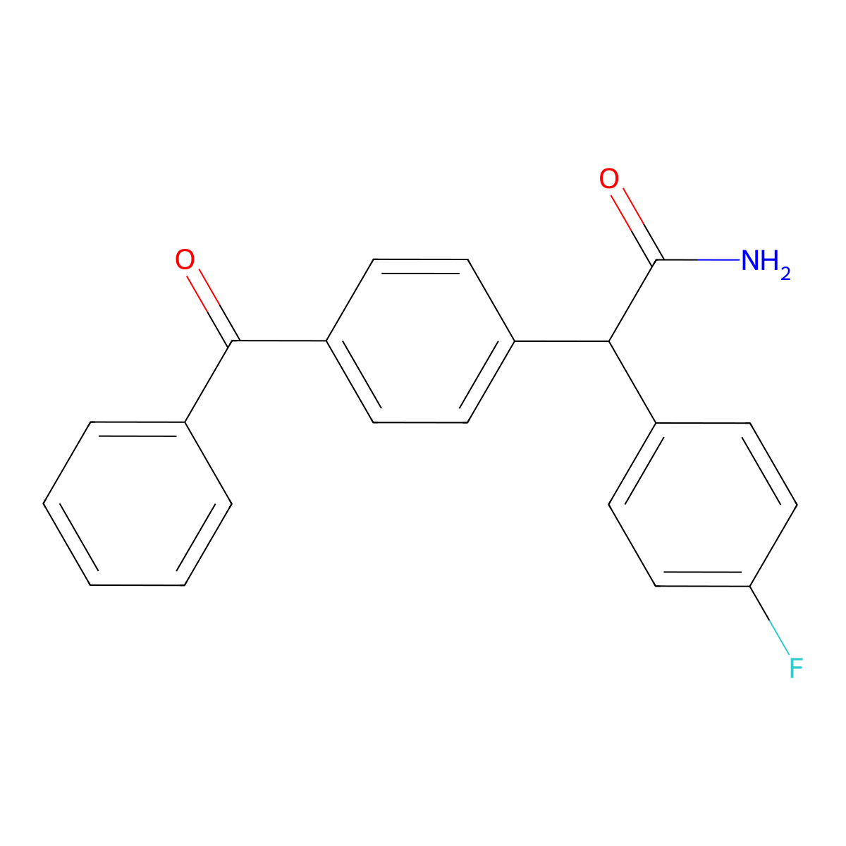 2-(4-Benzoylphenyl)-2-(4-fluorophenyl)acetamide molecular structure, CAS 860609-43-4