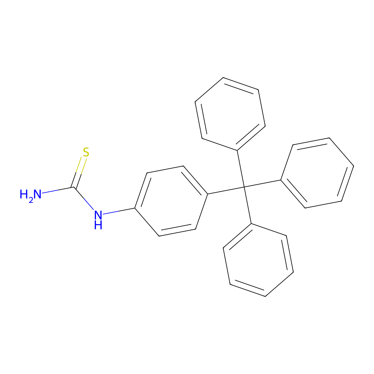 N-(4-tritylphenyl)thiourea molecular structure, CAS 860609-75-2