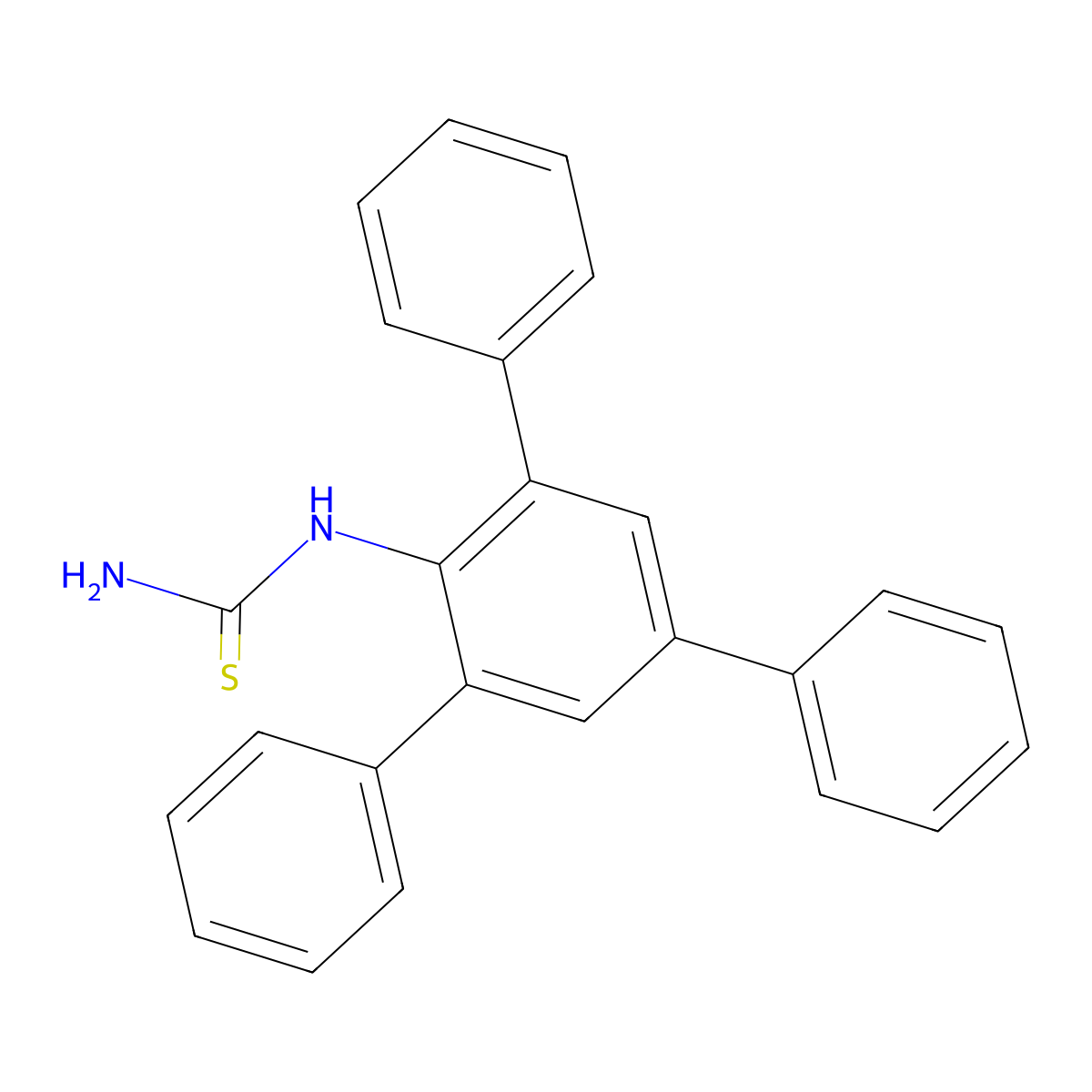 N-((2,4,6-triphenyl)phenyl)thiourea molecular structure, CAS 860609-80-9