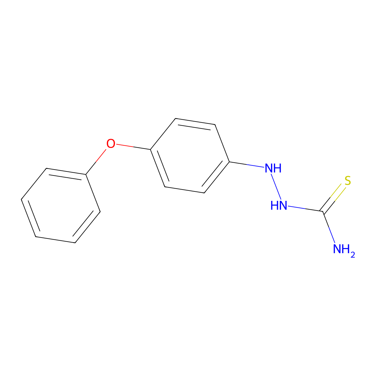 2-(4-Phenoxyphenyl)-1-hydrazinecarbothioamide molecular structure, CAS 860609-82-1