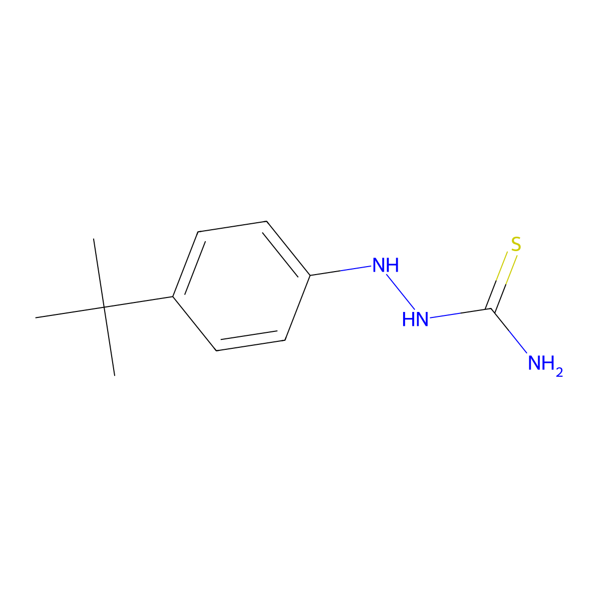 2-[4-(Tert-butyl)phenyl]-1-hydrazinecarbothioamide molecular structure, CAS 860609-83-2