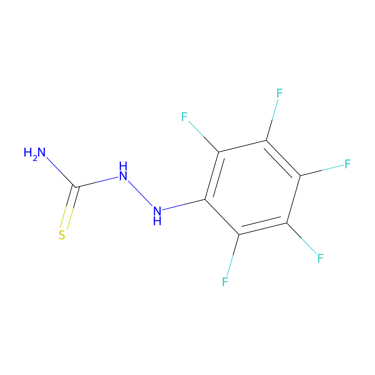2-(2,3,4,5,6-Pentafluorophenyl)-1-hydrazinecarbothioamide molecular structure, CAS 860609-85-4