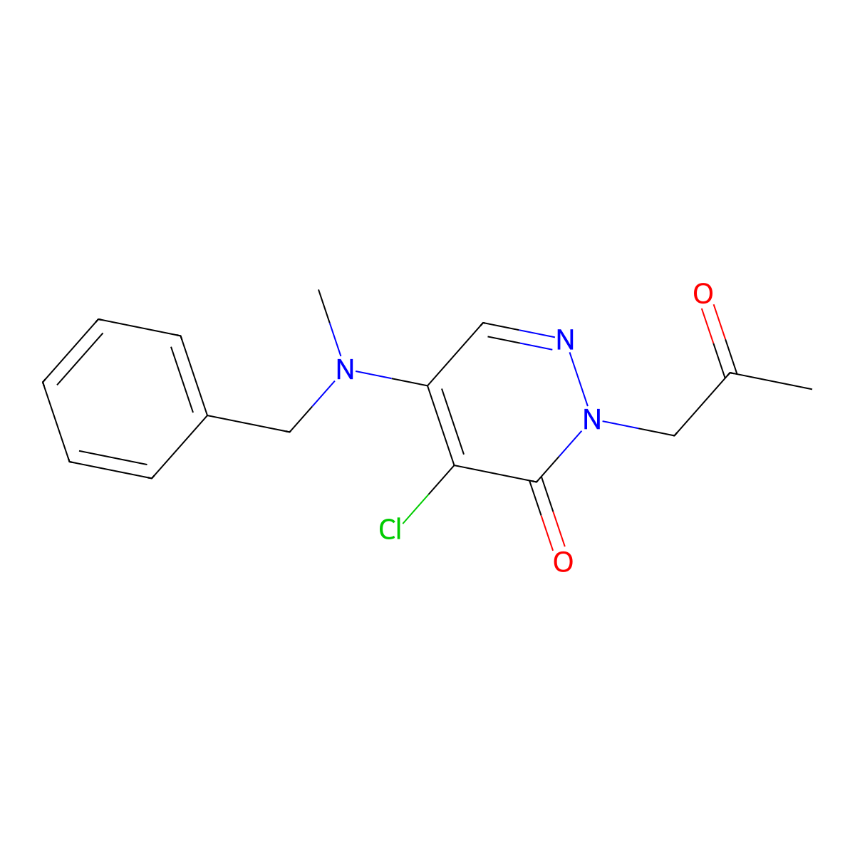 4-Chloro-5-[methyl(phenylmethyl)amino]-2-(2-oxopropyl)-3(2H)-pyridazinone molecular structure, CAS 860609-87-6