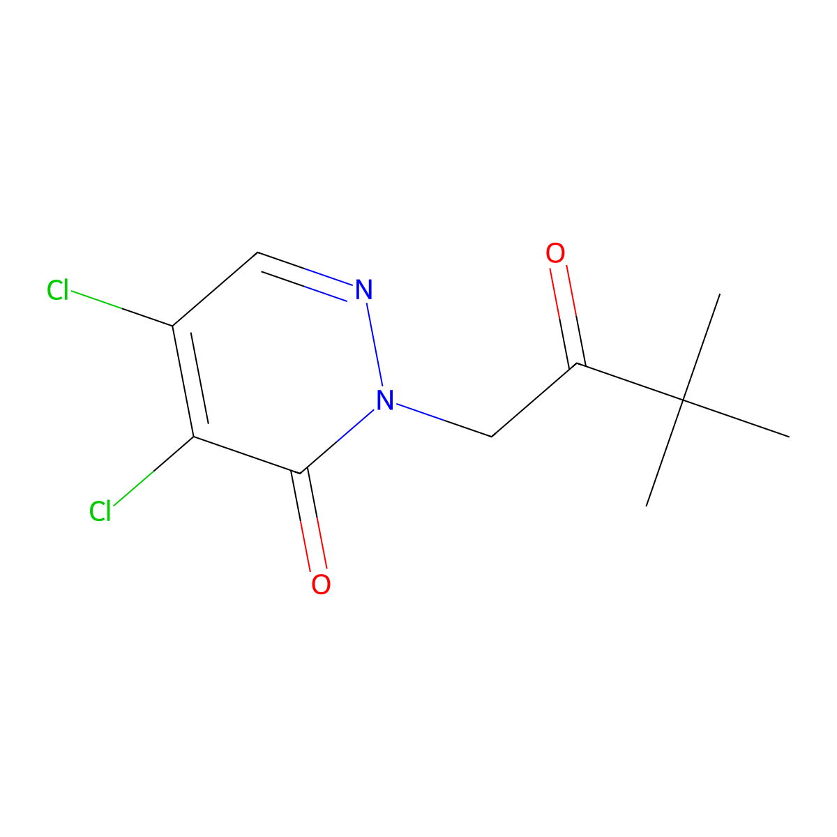 4,5-Dichloro-2-(3,3-dimethyl-2-oxobutyl)-2,3-dihydropyridazin-3-one molecular structure, CAS 860609-90-1