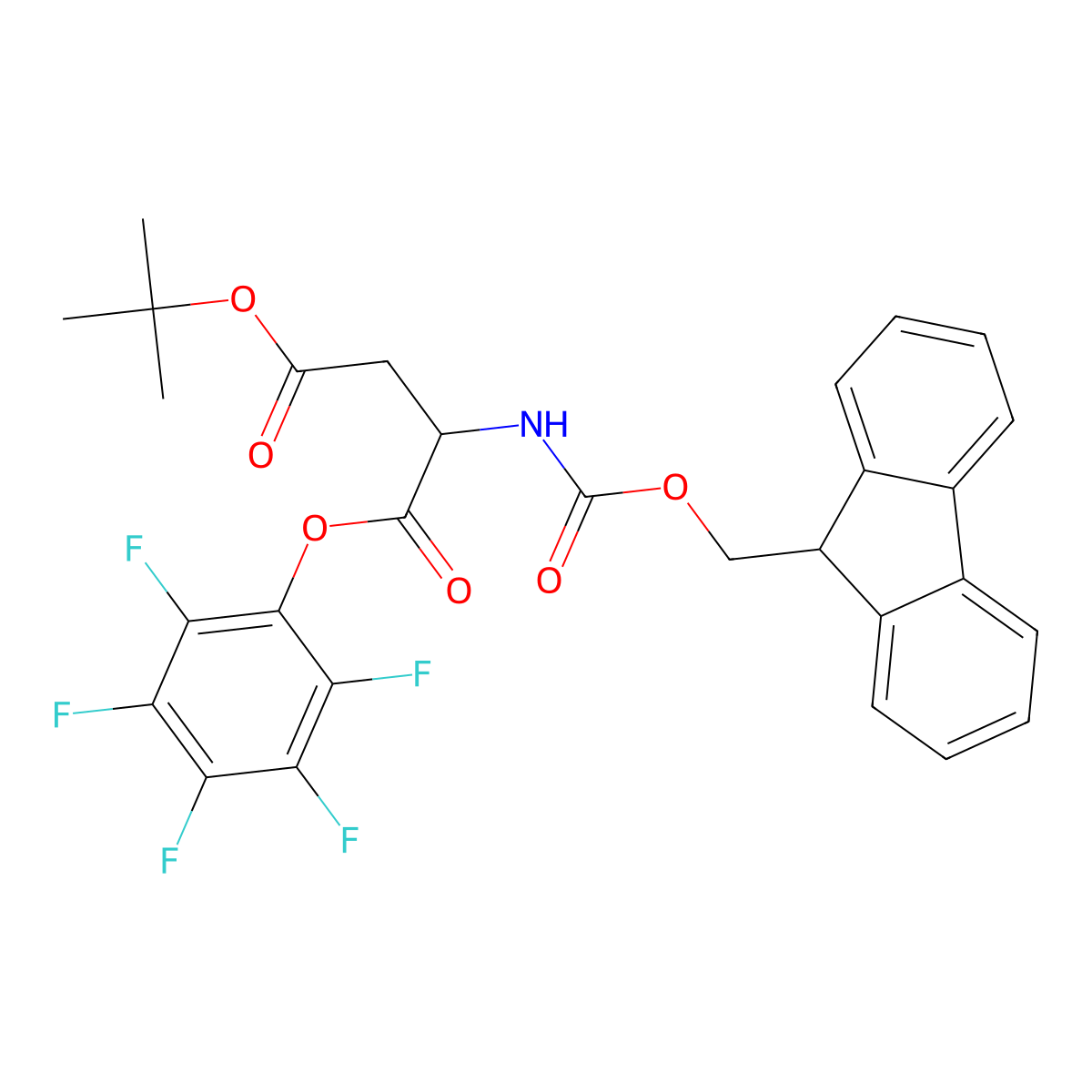 Fmoc-Asp(OtBu)-OPfp molecular structure, CAS 86061-01-0