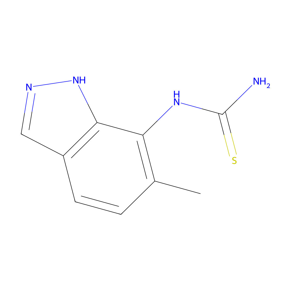 (6-methyl-1H-indazol-7-yl)thiourea molecular structure, CAS 860610-12-4