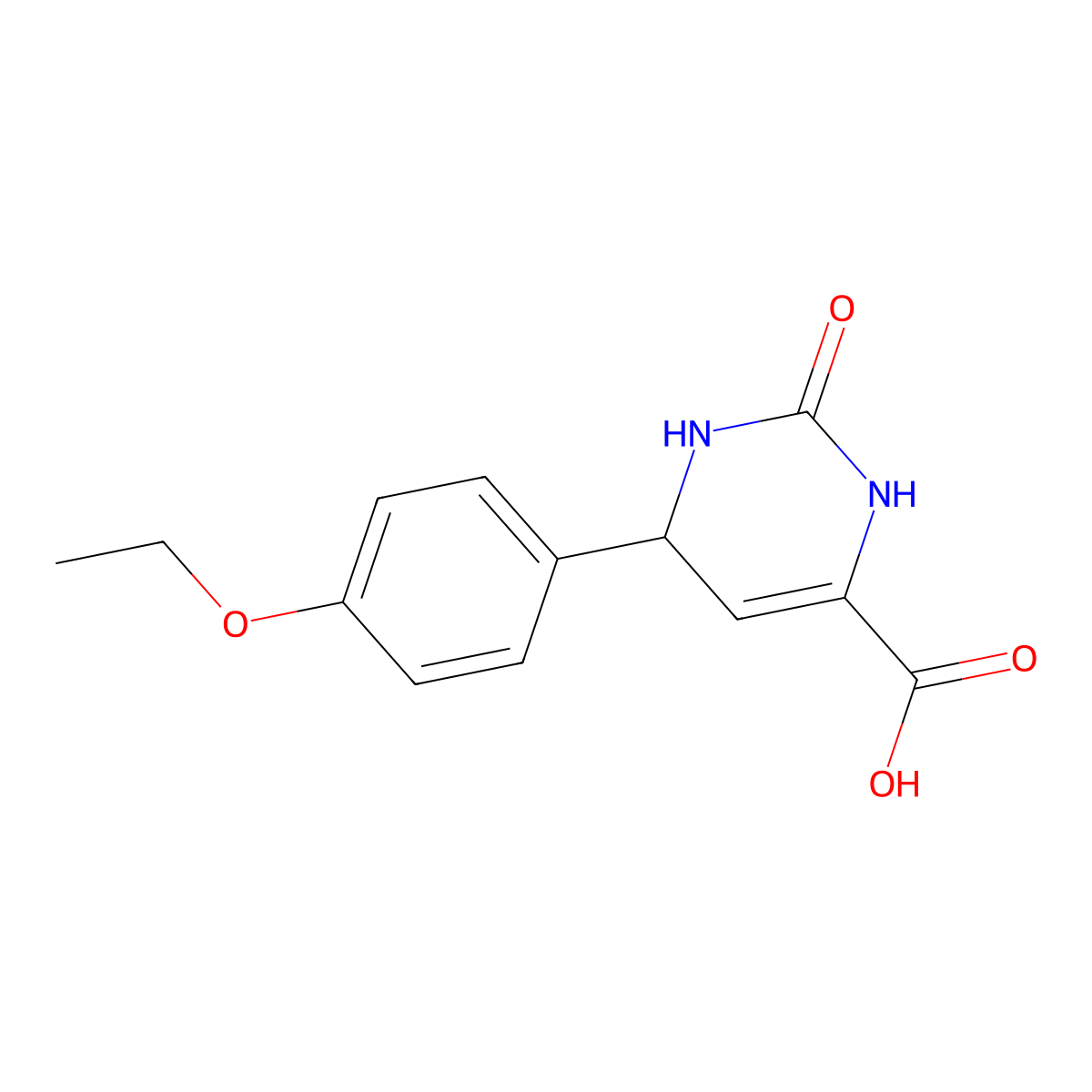 6-(4-Ethoxyphenyl)-2-oxo-1,2,3,6-tetrahydro-4-pyrimidinecarboxylic acid molecular structure, CAS 860610-19-1