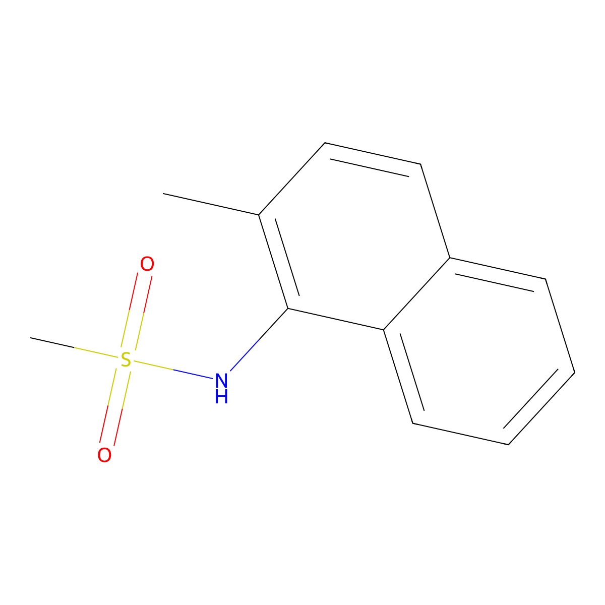 N-(2-methyl-1-naphthyl)methanesulfonamide molecular structure, CAS 860610-48-6