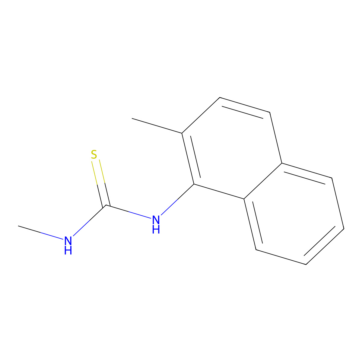 N-methyl-N'-(2-methyl-1-naphthyl)thiourea molecular structure, CAS 860610-49-7