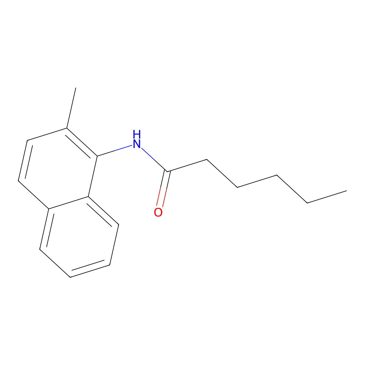 N-(2-methylnaphthalen-1-yl)hexanamide molecular structure, CAS 860610-51-1