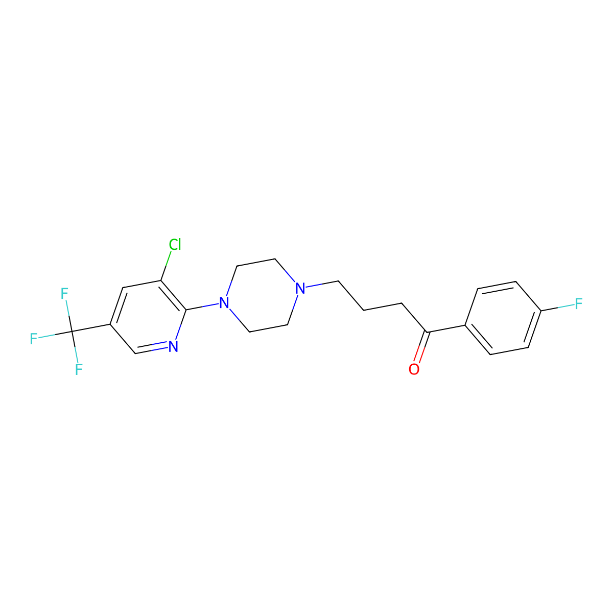 4-{4-[3-Chloro-5-(trifluoromethyl)pyridin-2-yl]piperazin-1-yl}-1-(4-fluorophenyl)butan-1-one molecular structure, CAS 860611-57-0