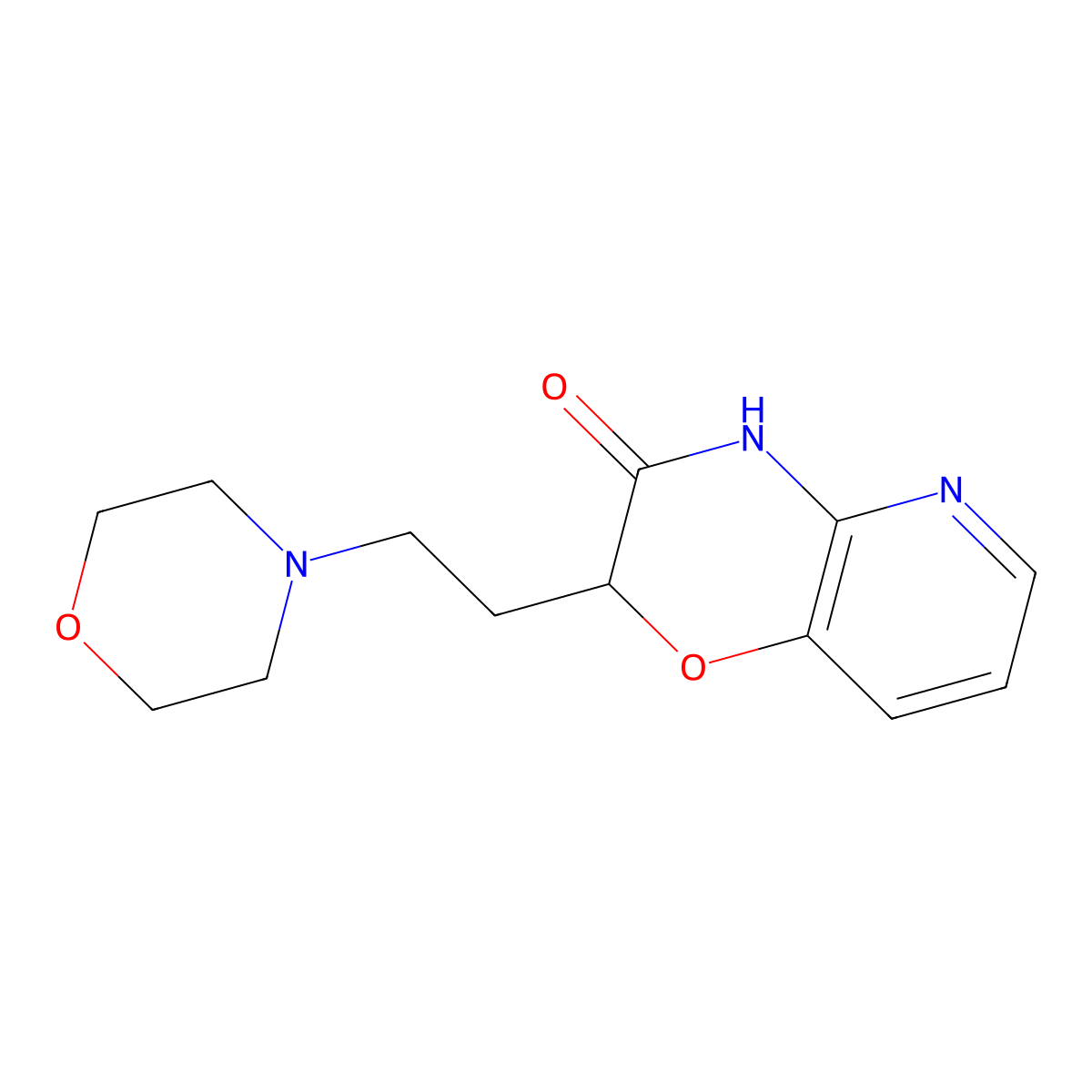 2-(2-morpholinoethyl)-2H-pyrido[3,2-b][1,4]oxazin-3(4H)-one molecular structure, CAS 860611-77-4