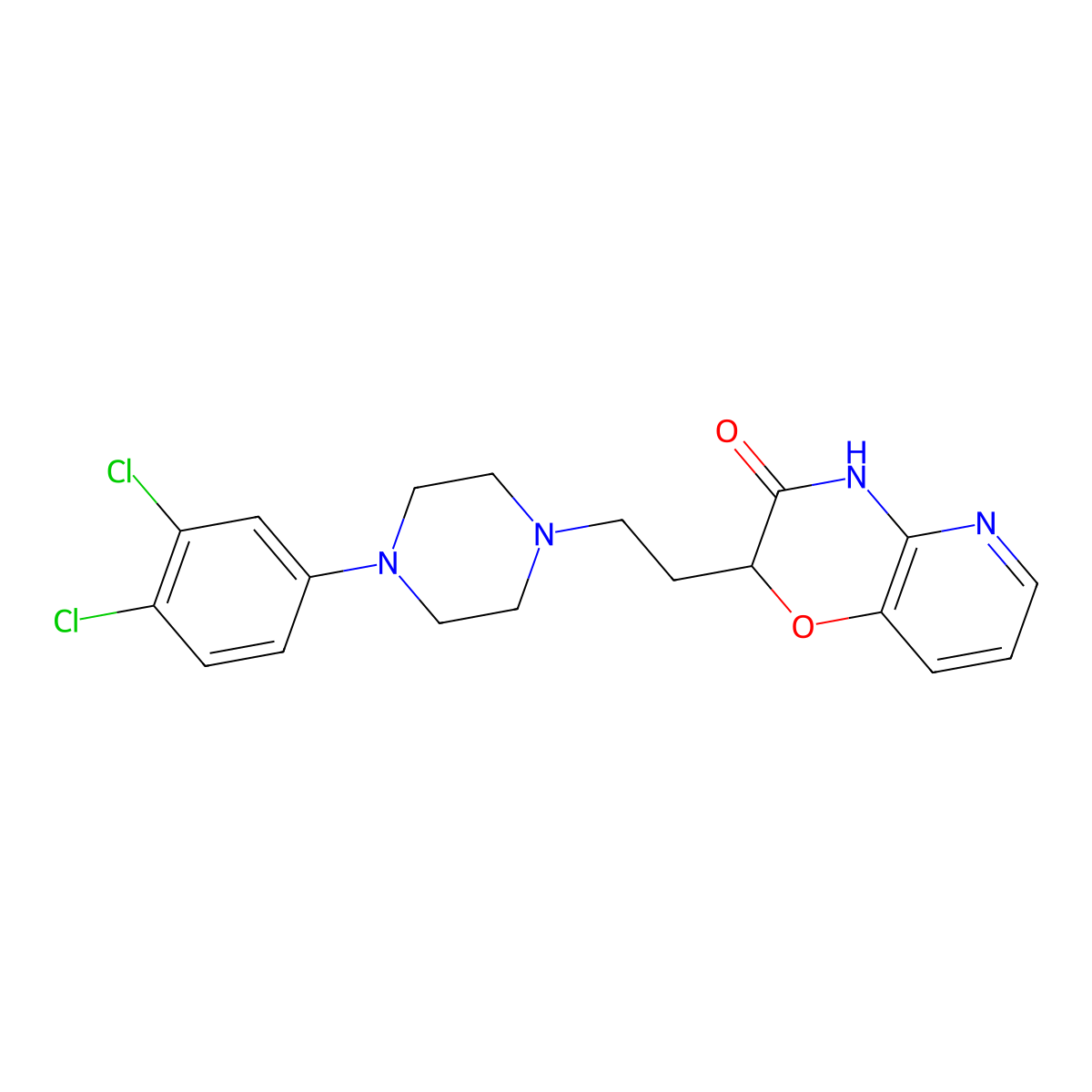 2-{2-[4-(3,4-dichlorophenyl)piperazino]ethyl}-2H-pyrido[3,2-b][1,4]oxazin-3(4H)-one molecular structure, CAS 860611-78-5