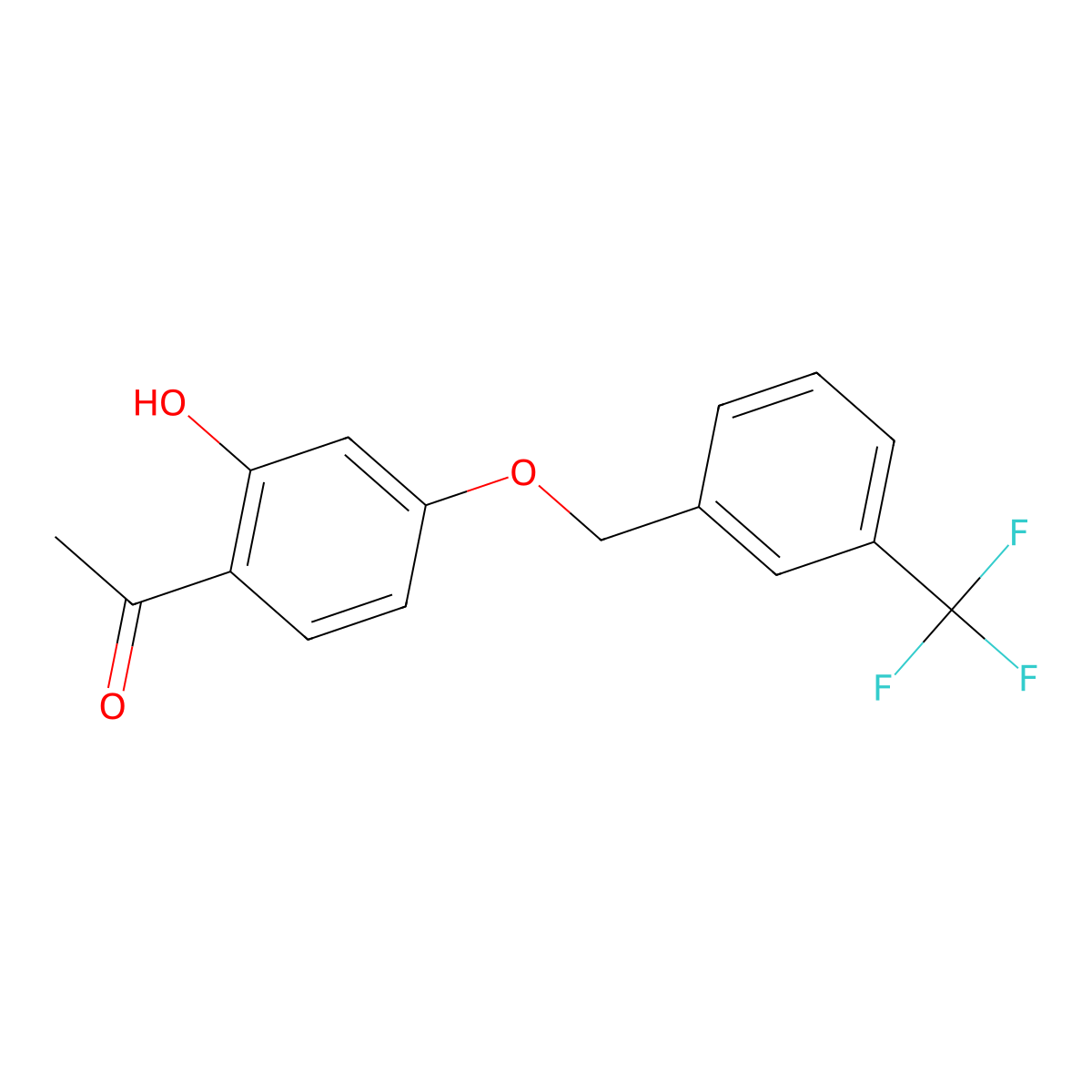 1-(2-Hydroxy-4-{[3-(trifluoromethyl)benzyl]oxy}phenyl)-1-ethanone molecular structure, CAS 860611-86-5