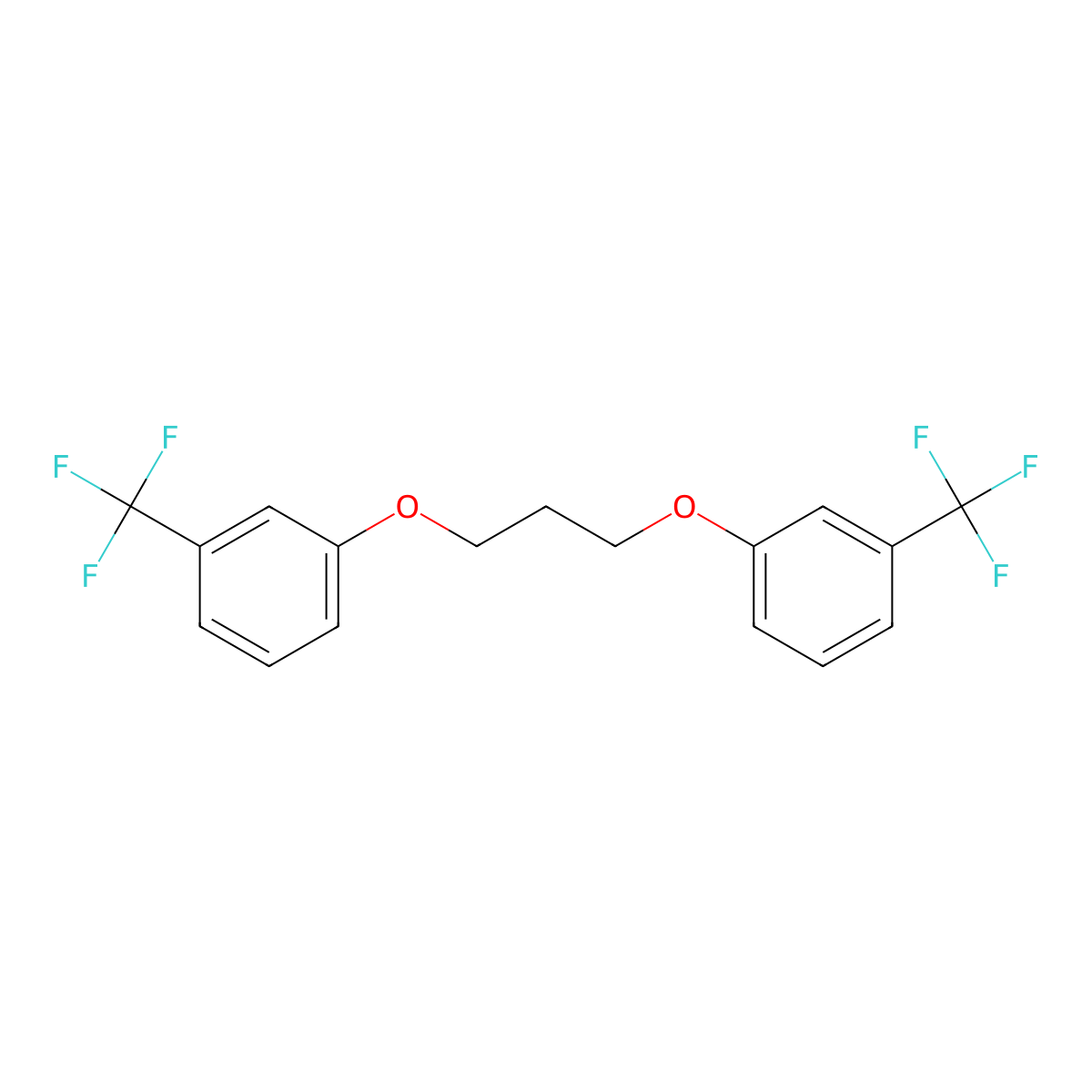 3-[3-(Trifluoromethyl)phenoxy]propyl 3-(trifluoromethyl)phenyl ether molecular structure, CAS 860612-19-7