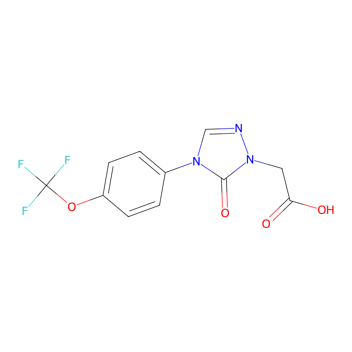 2-{5-oxo-4-[4-(trifluoromethoxy)phenyl]-4,5-dihydro-1H-1,2,4-triazol-1-yl}acetic acid molecular structure, CAS 860612-21-1