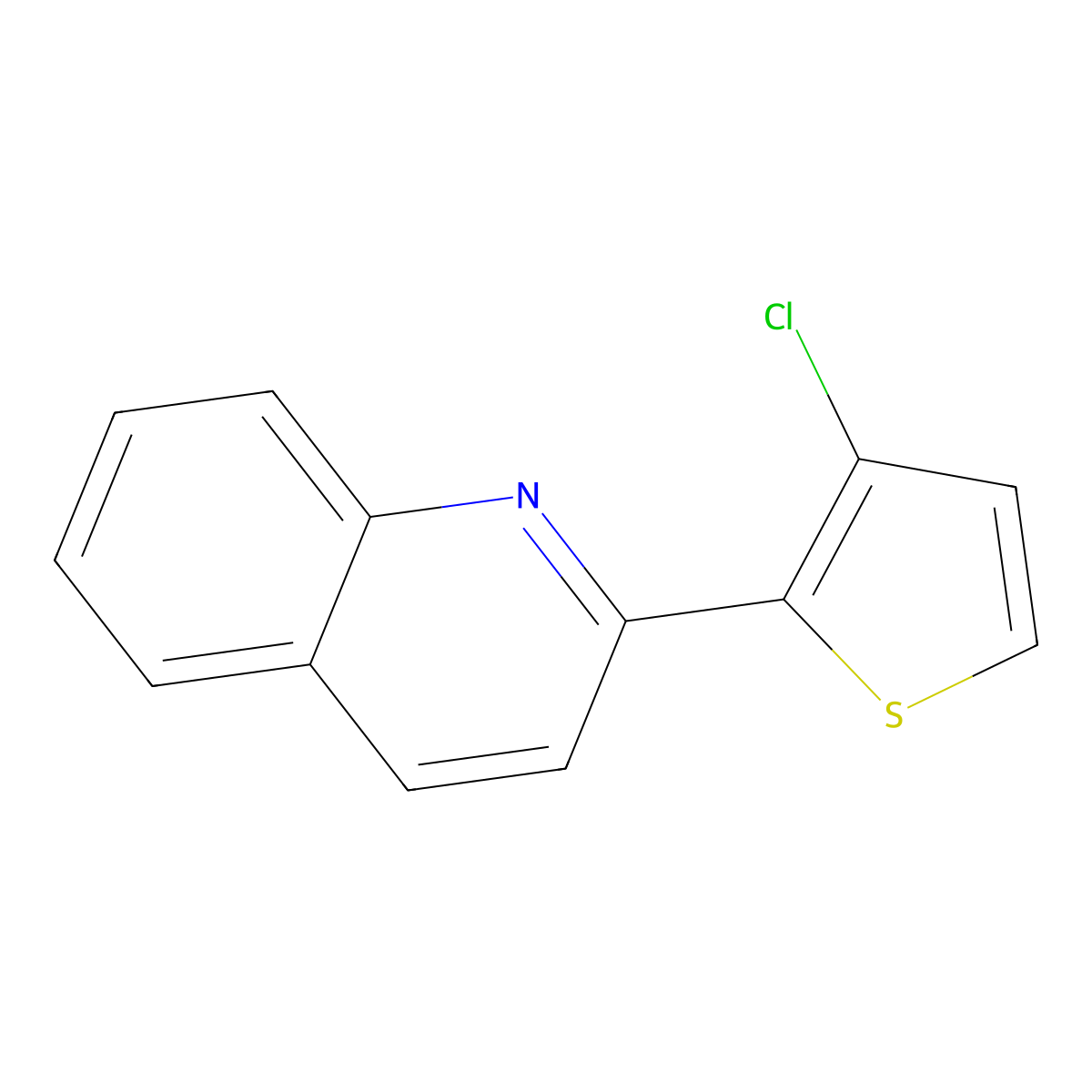 2-(3-Chlorothiophen-2-yl)quinoline molecular structure, CAS 860612-41-5