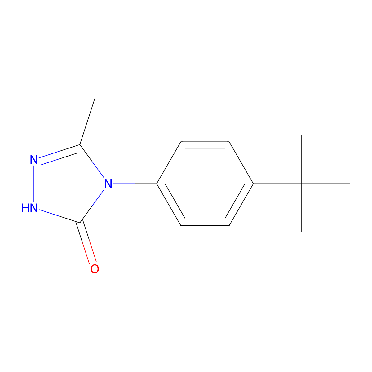 4-[4-(tert-butyl)phenyl]-5-methyl-2,4-dihydro-3H-1,2,4-triazol-3-one molecular structure, CAS 860612-43-7