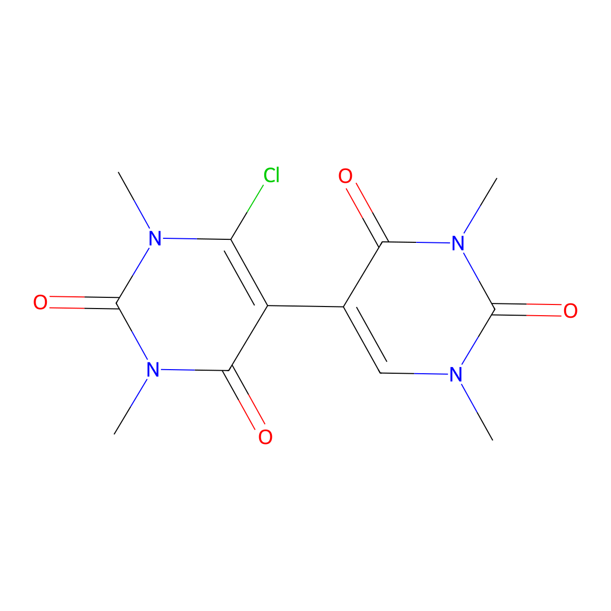 6-Chloro-5-(1,3-dimethyl-2,4-dioxopyrimidin-5-yl)-1,3-dimethylpyrimidine-2,4-dione molecular structure, CAS 860612-47-1