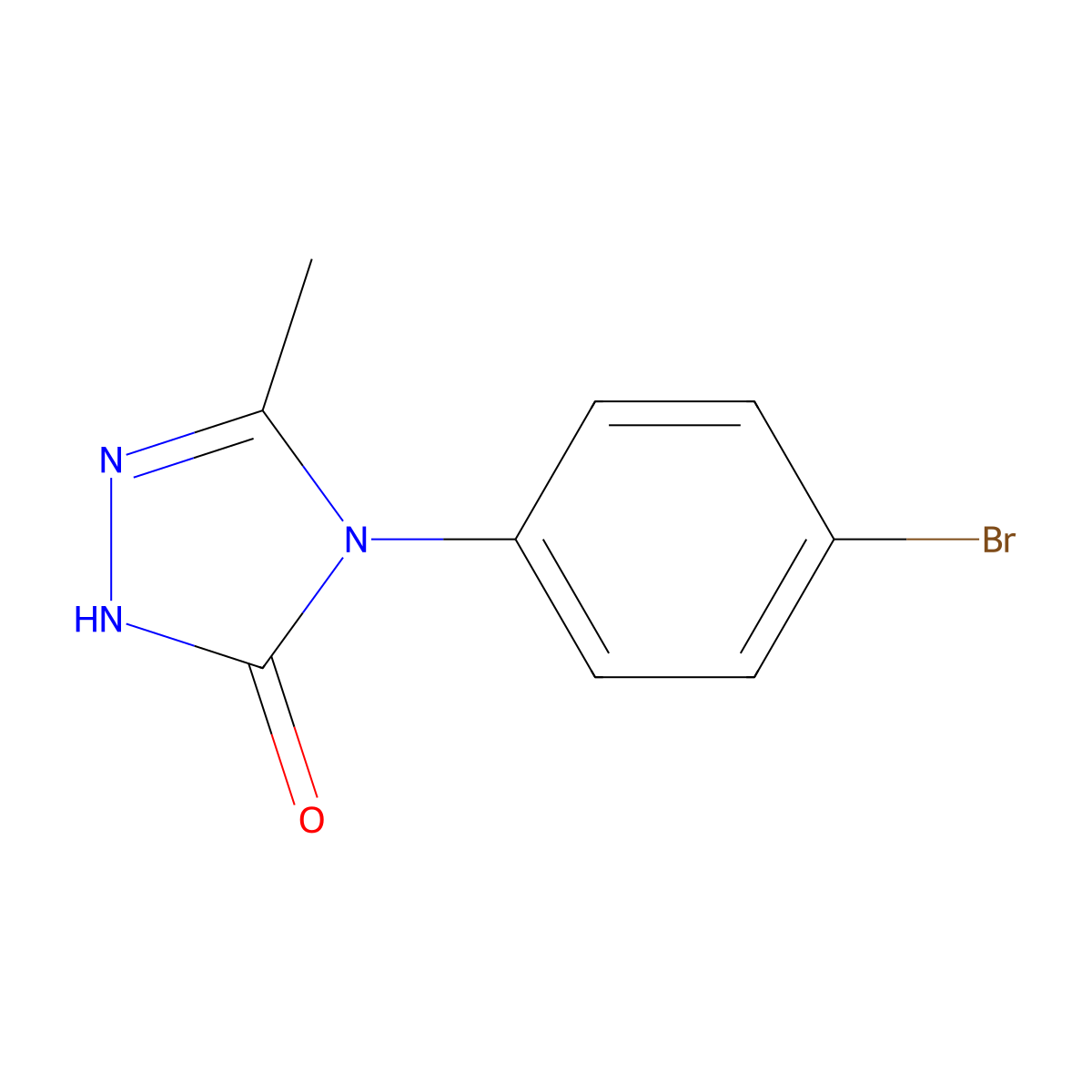 4-(4-bromophenyl)-3-methyl-4,5-dihydro-1H-1,2,4-triazol-5-one molecular structure, CAS 860612-51-7