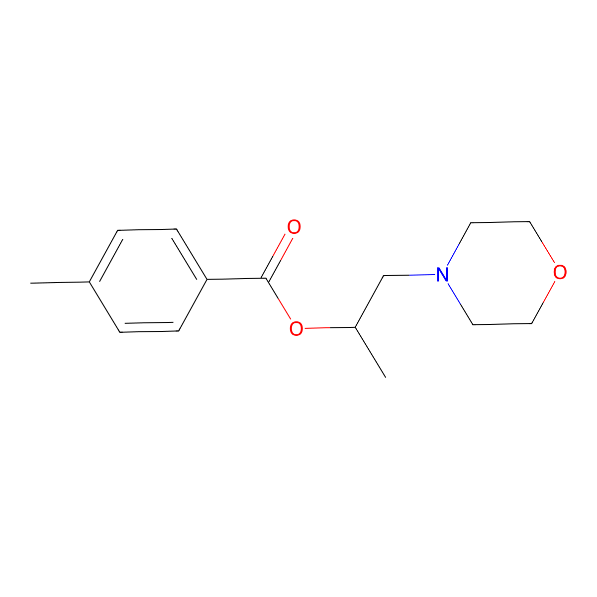 1-Morpholin-4-ylpropan-2-yl 4-methylbenzoate molecular structure, CAS 860614-23-9