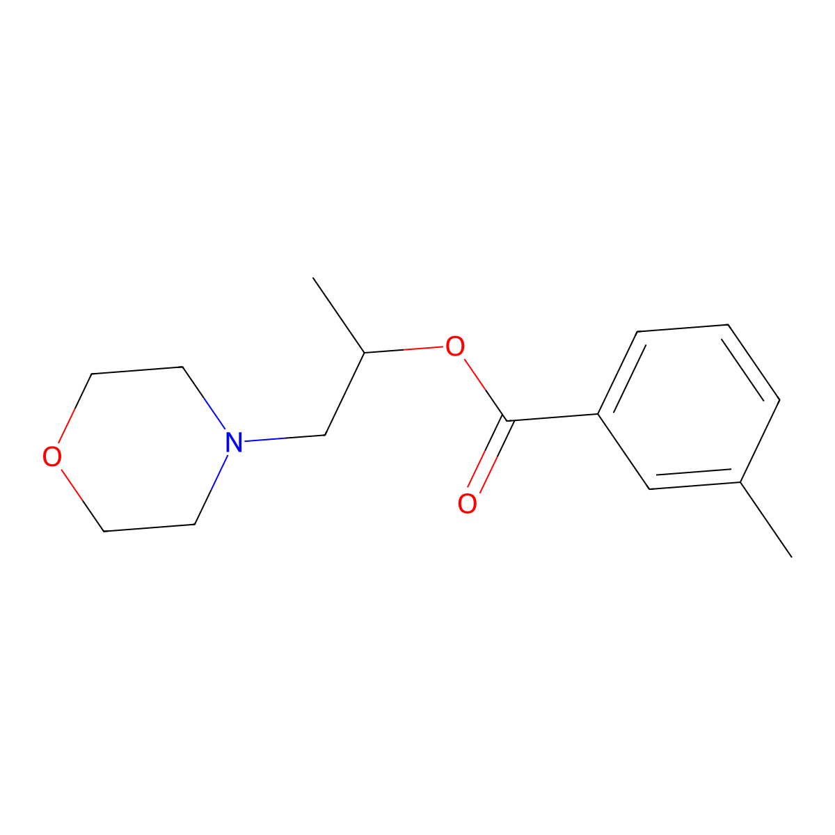 1-(Morpholin-4-yl)propan-2-yl 3-methylbenzoate molecular structure, CAS 860614-35-3