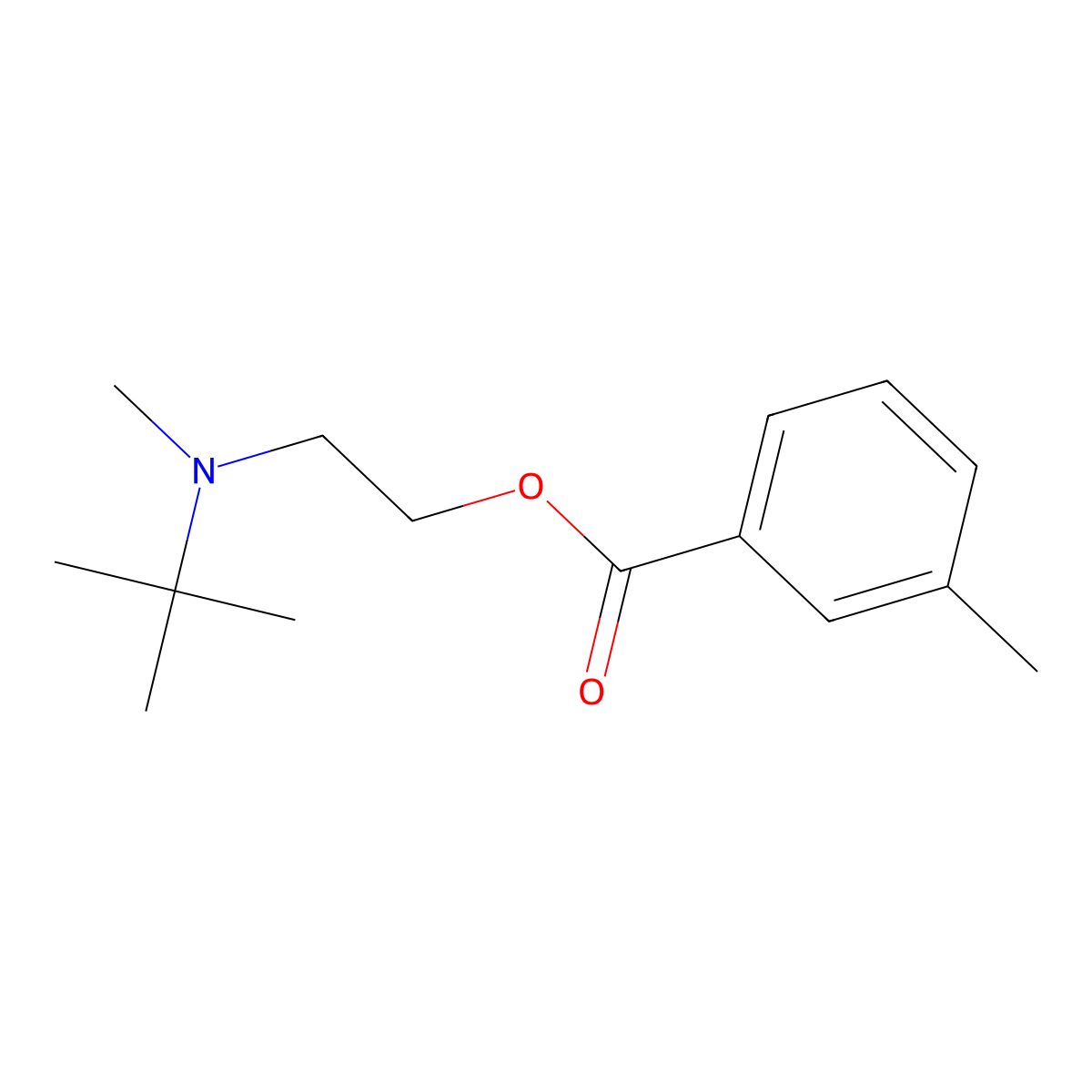 2-[Tert-butyl(methyl)amino]ethyl 3-methylbenzoate molecular structure, CAS 860614-63-7
