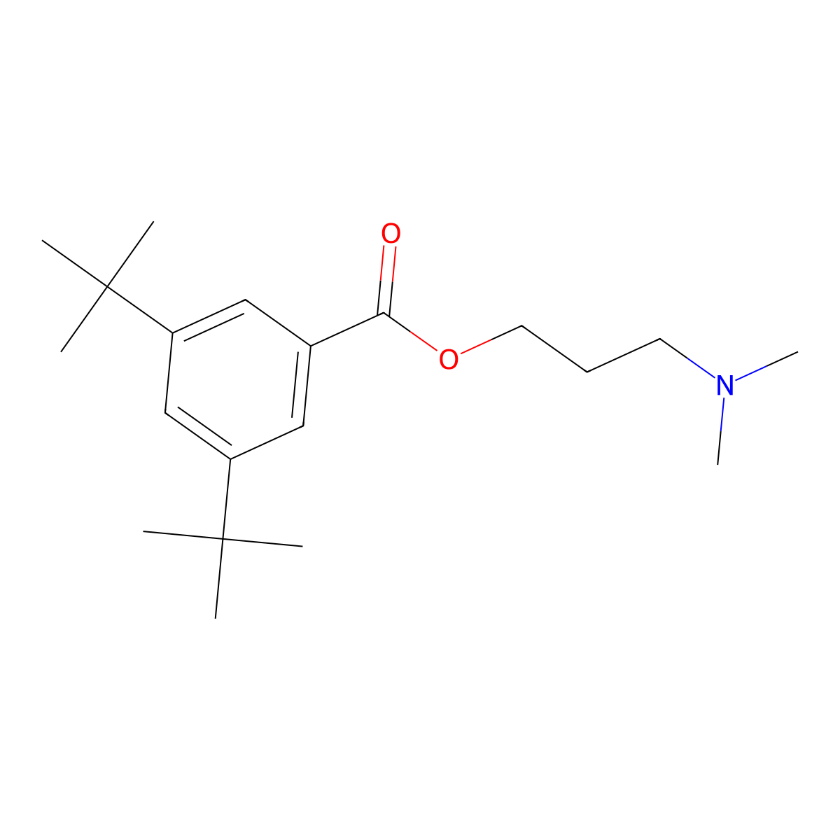 3-(Dimethylamino)propyl 3,5-ditert-butylbenzoate molecular structure, CAS 860614-65-9