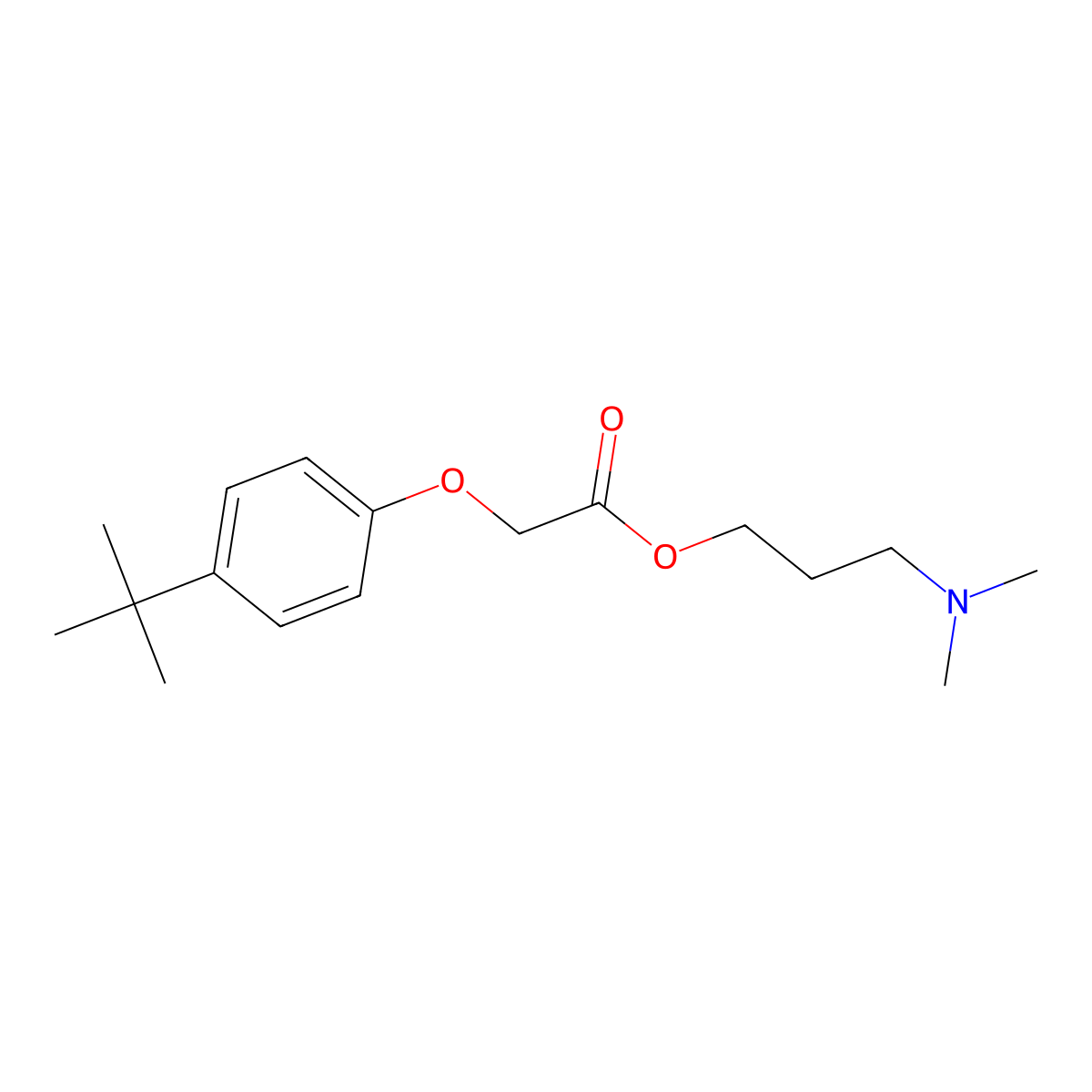 3-(Dimethylamino)propyl (4-tert-butylphenoxy)acetate molecular structure, CAS 860614-67-1