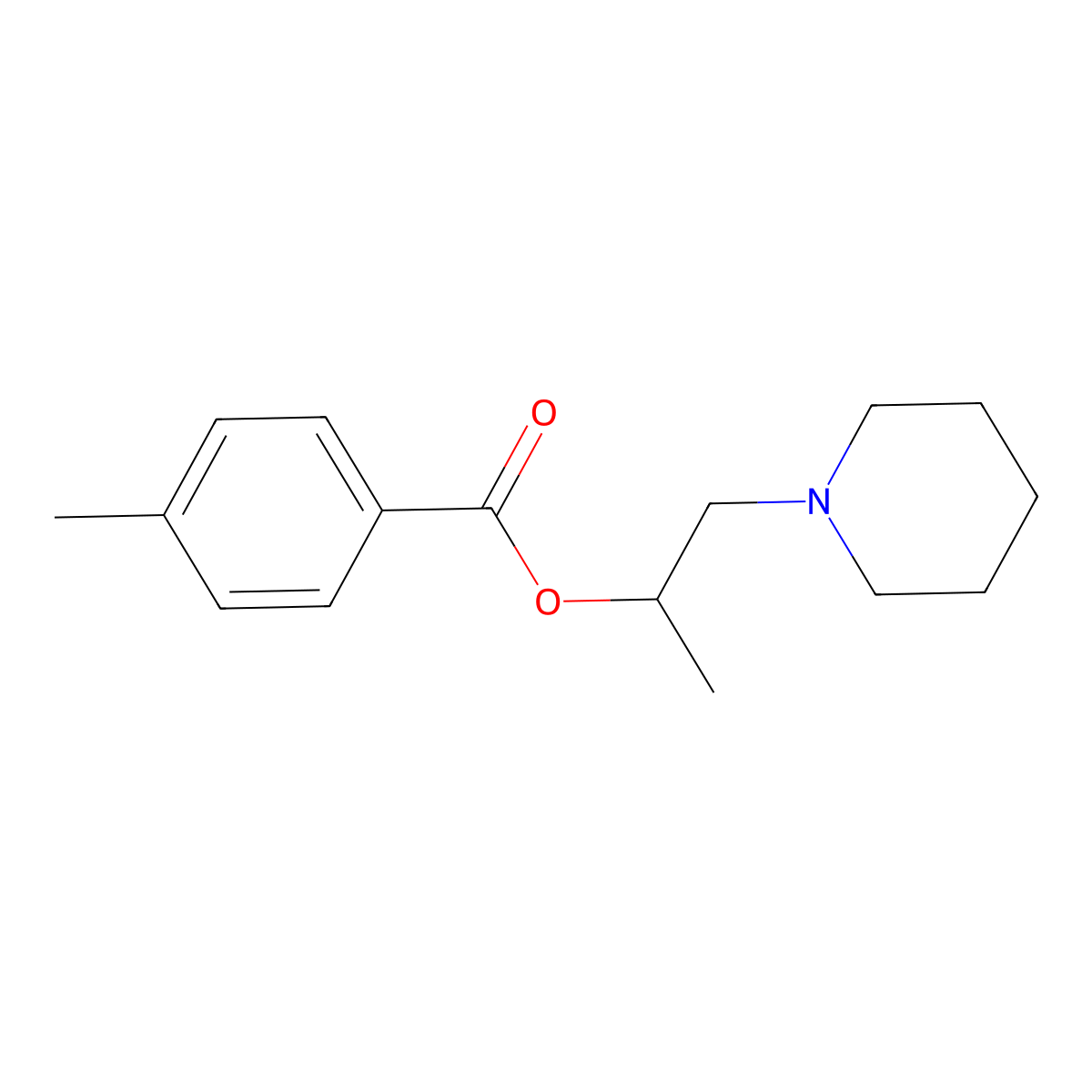 1-(Piperidin-1-yl)propan-2-yl 4-methylbenzoate molecular structure, CAS 860614-69-3