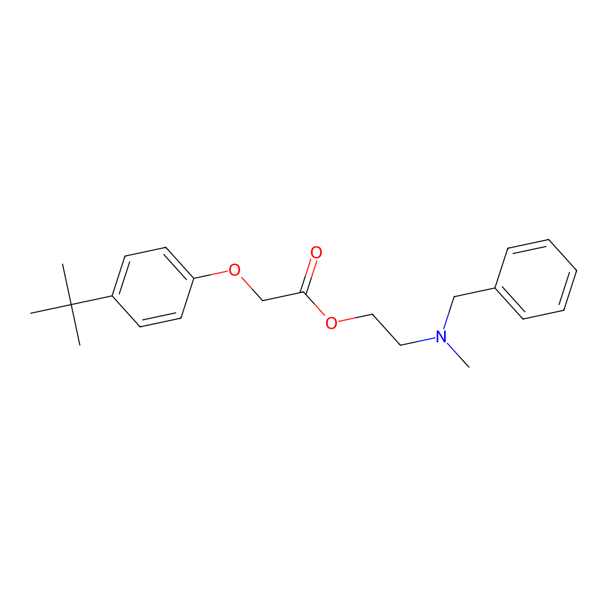 2-[Benzyl(methyl)amino]ethyl (4-tert-butylphenoxy)acetate molecular structure, CAS 860614-72-8