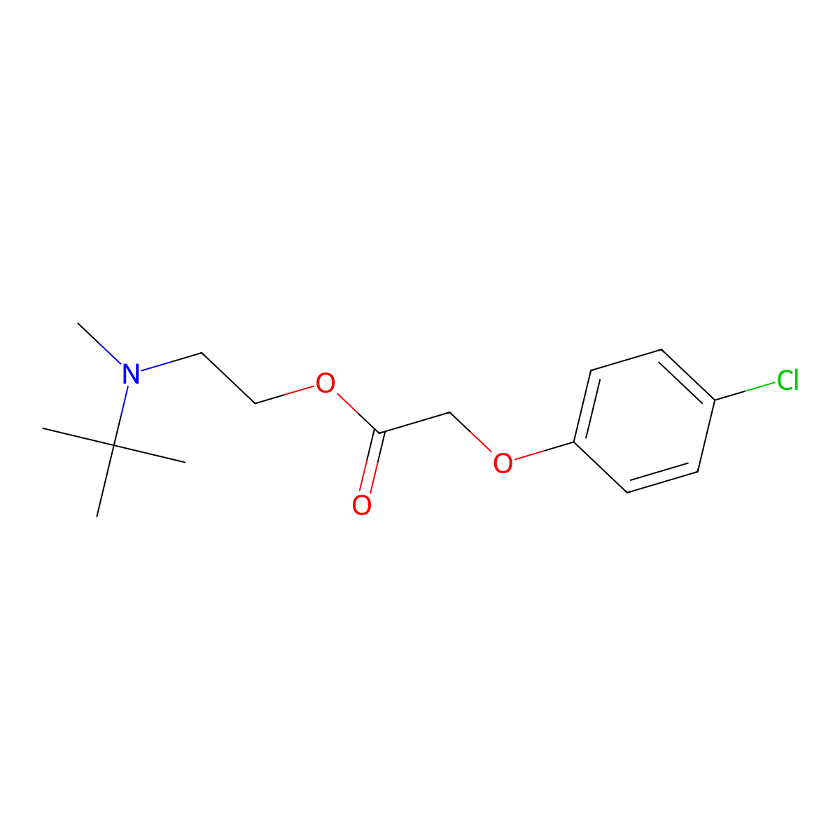 2-[Tert-butyl(methyl)amino]ethyl (4-chlorophenoxy)acetate molecular structure, CAS 860614-77-3