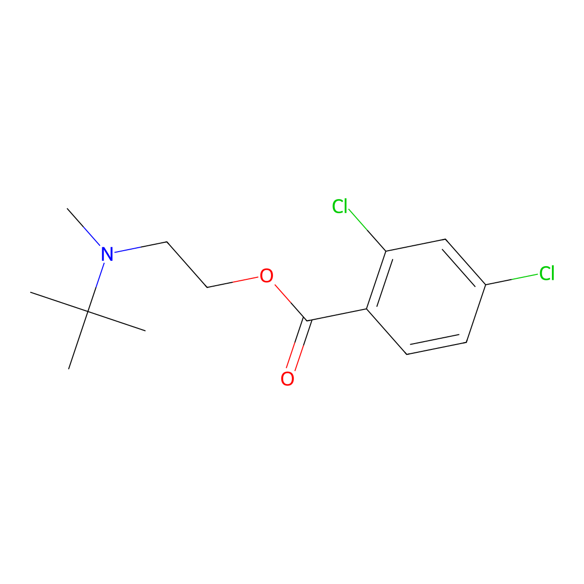 2-[Tert-butyl(methyl)amino]ethyl 2,4-dichlorobenzoate molecular structure, CAS 860614-81-9