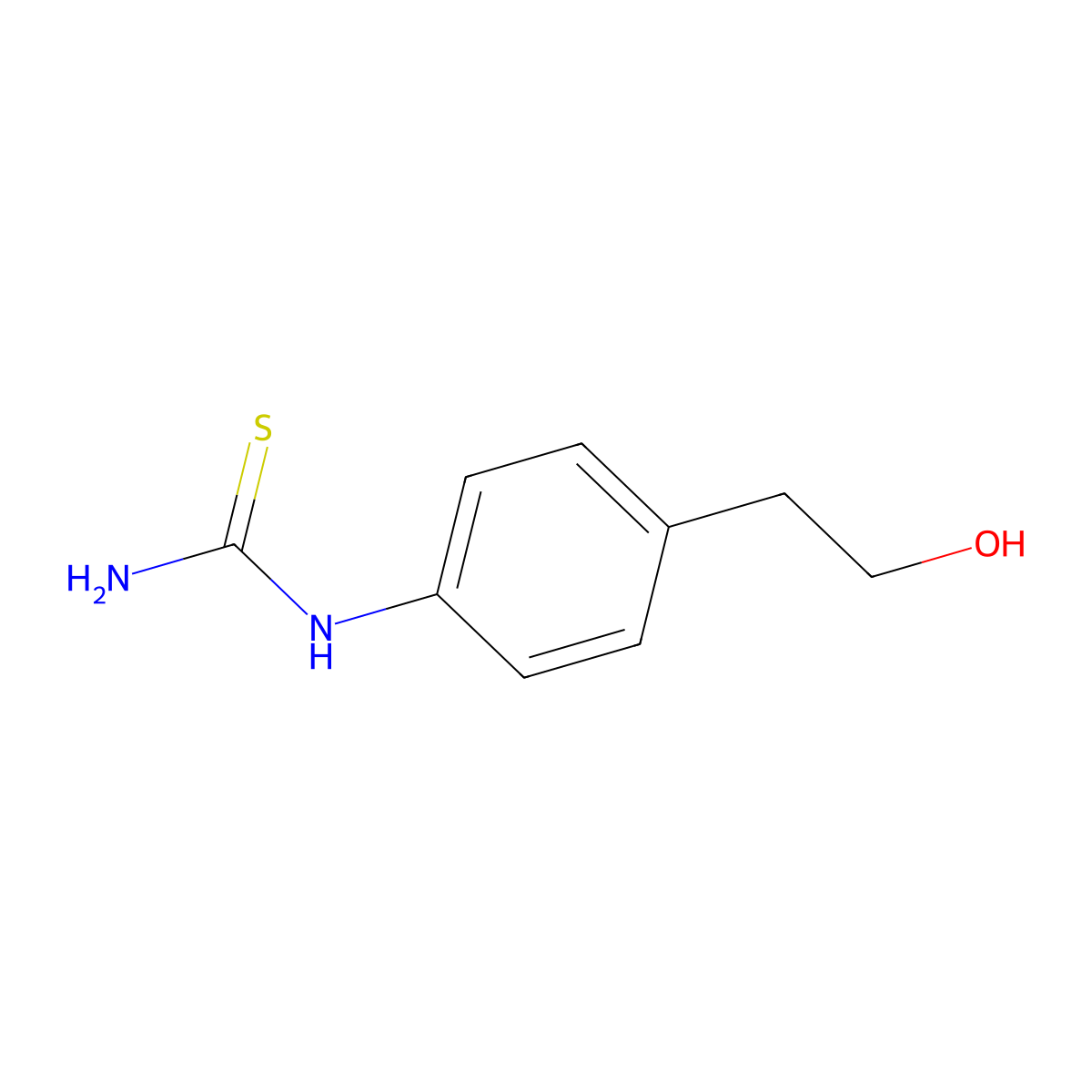 [4-(2-Hydroxyethyl)phenyl]thiourea molecular structure, CAS 860620-92-4