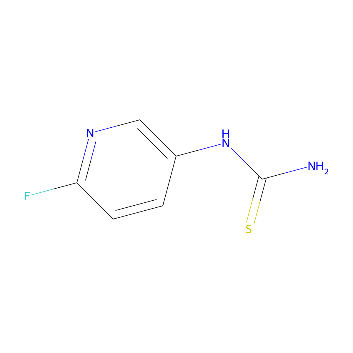 (6-Fluoropyridin-3-yl)thiourea molecular structure, CAS 860621-01-8