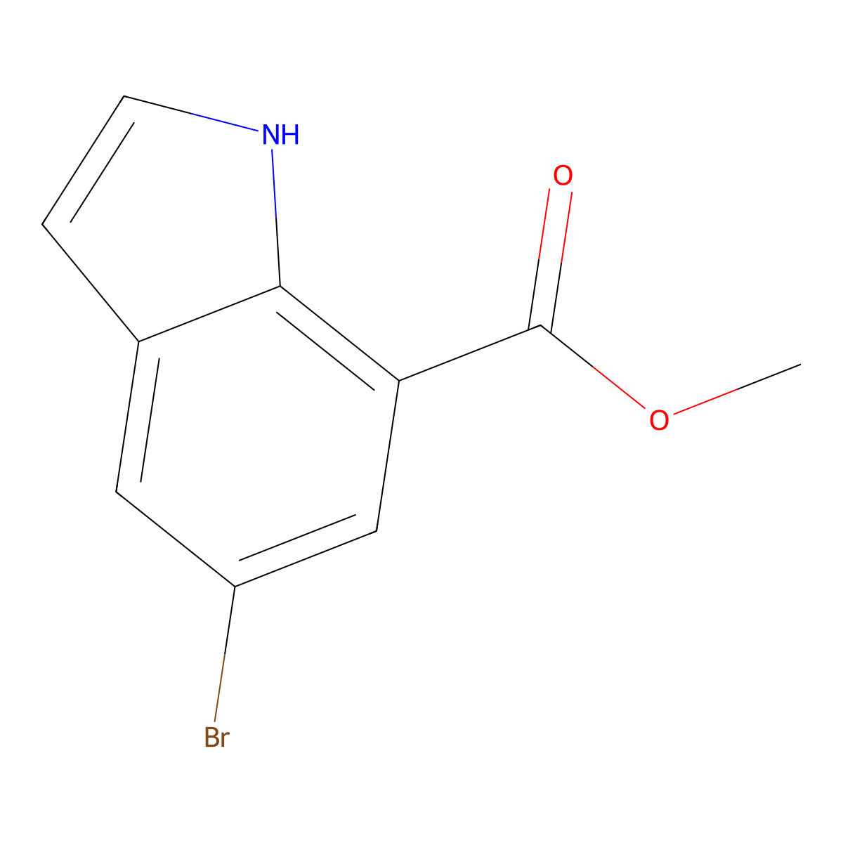 methyl 5-bromo-1H-indole-7-carboxylate molecular structure, CAS 860624-89-1