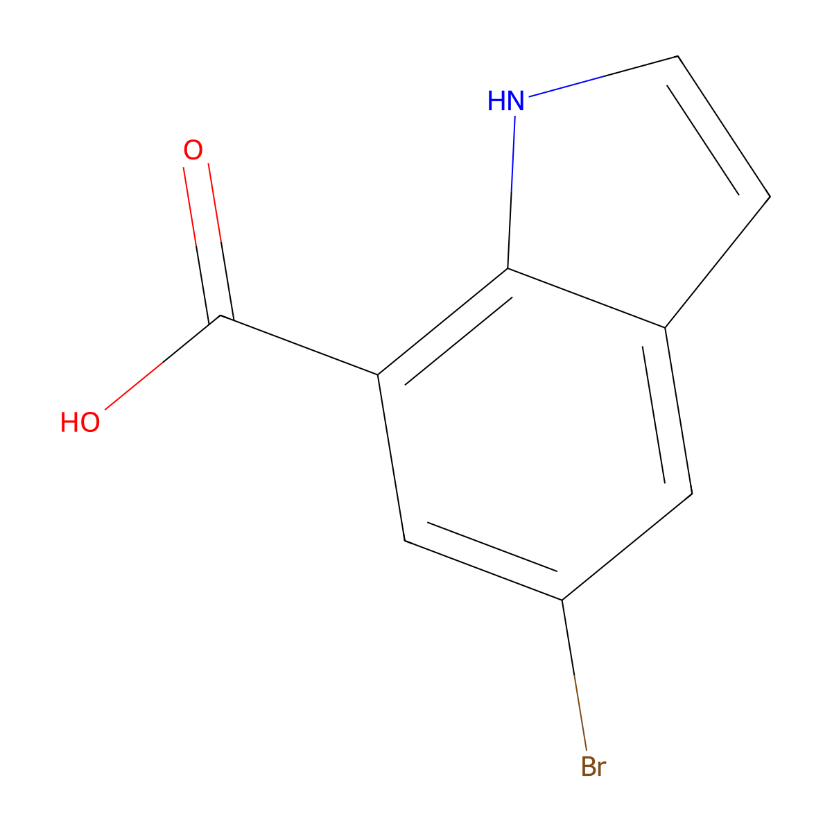 5-Bromo-1H-indole-7-carboxylic acid molecular structure, CAS 860624-90-4