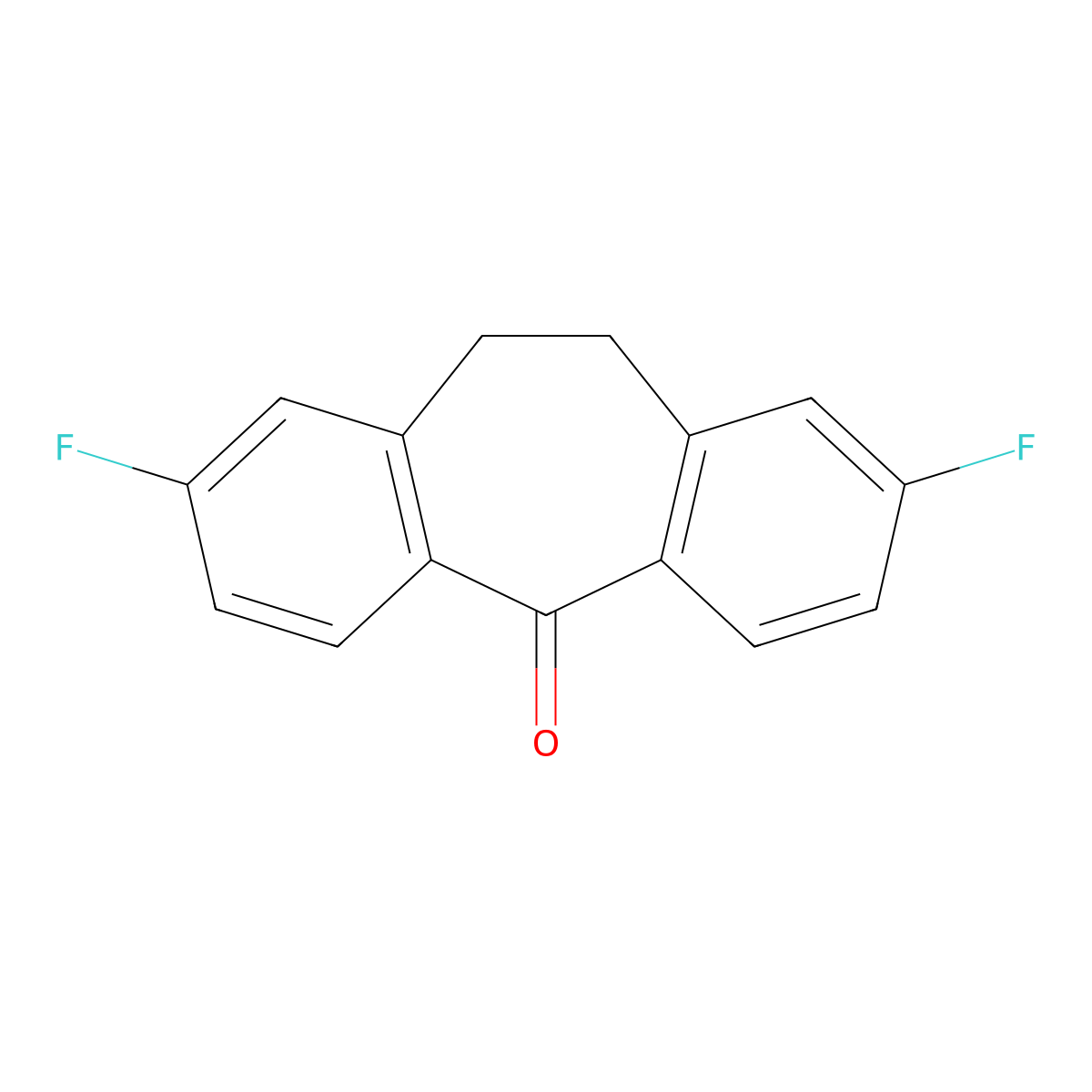 2,8-Difluoro-10,11-dihydro-5H-dibenzo[a,d][7]annulen-5-one molecular structure, CAS 860625-65-6