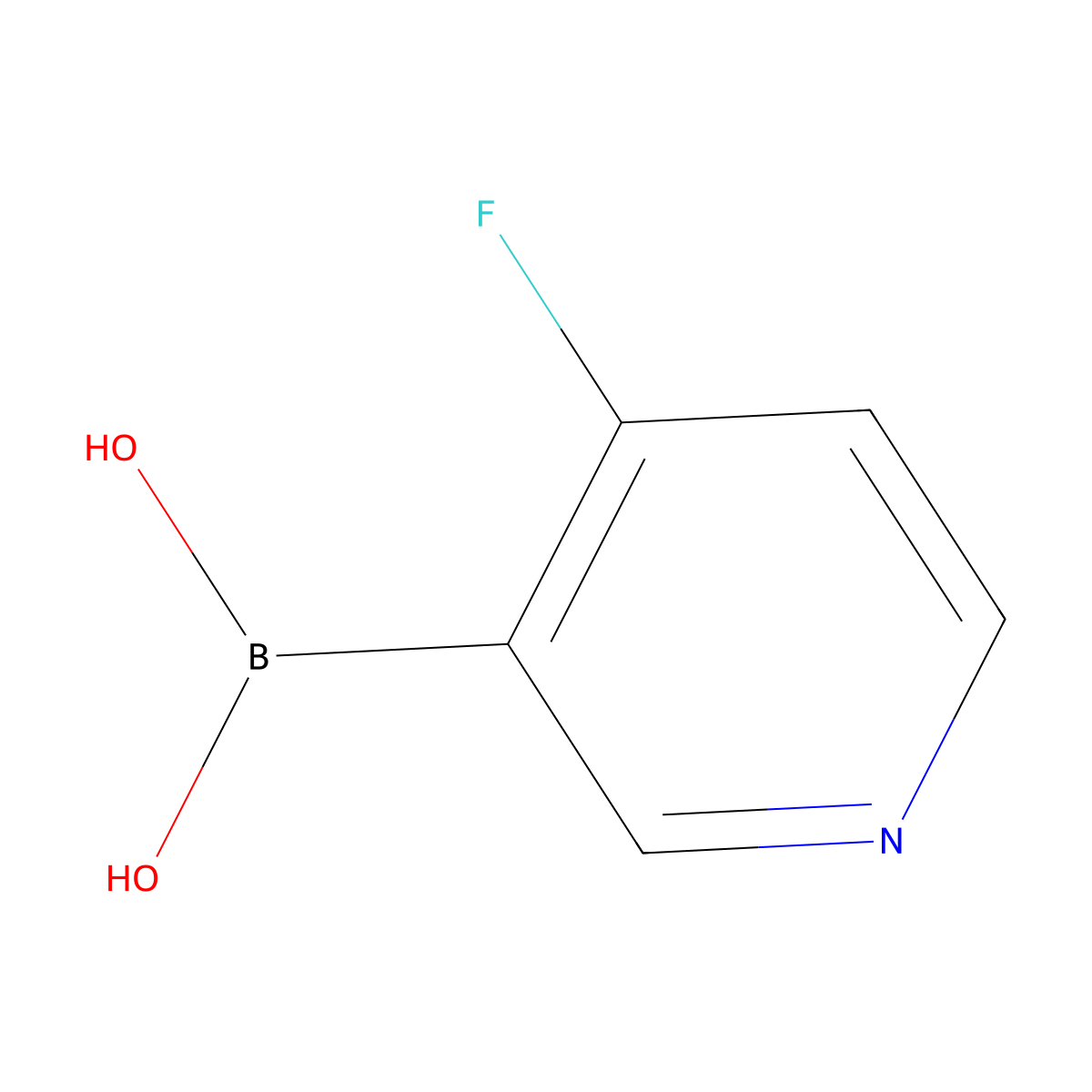 4-Fluoropyridine 3-boronic acid molecular structure, CAS 860626-80-8