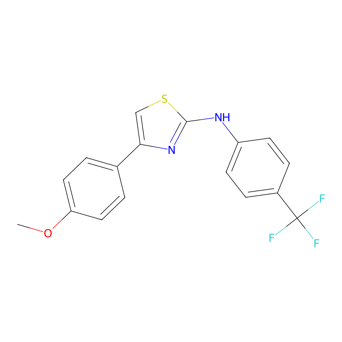 4-(4-methoxyphenyl)-N-[4-(trifluoromethyl)phenyl]-1,3-thiazol-2-amine molecular structure, CAS 860644-60-6