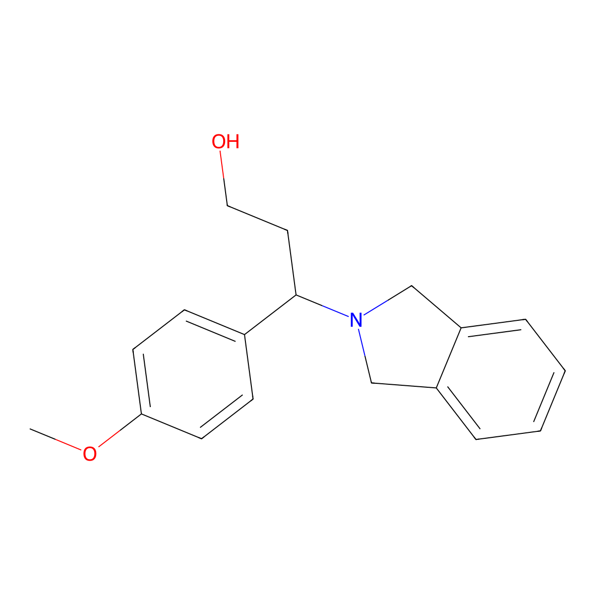 3-(1,3-dihydro-2H-isoindol-2-yl)-3-(4-methoxyphenyl)-1-propanol molecular structure, CAS 860644-63-9