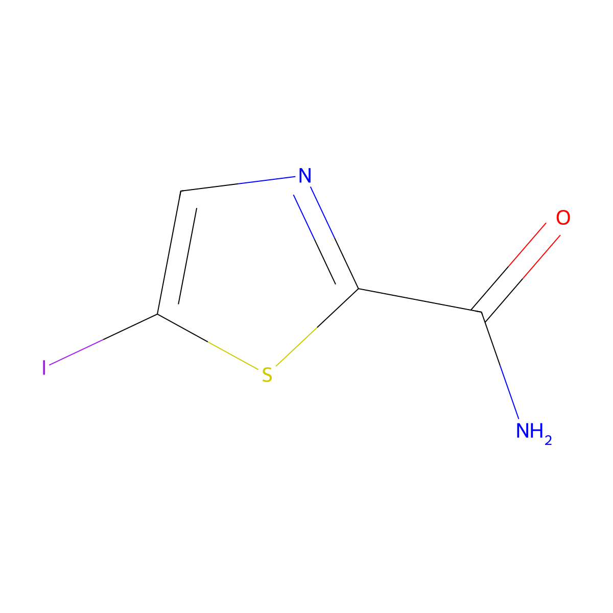 5-Iodothiazole-2-carboxamide molecular structure, CAS 860646-10-2