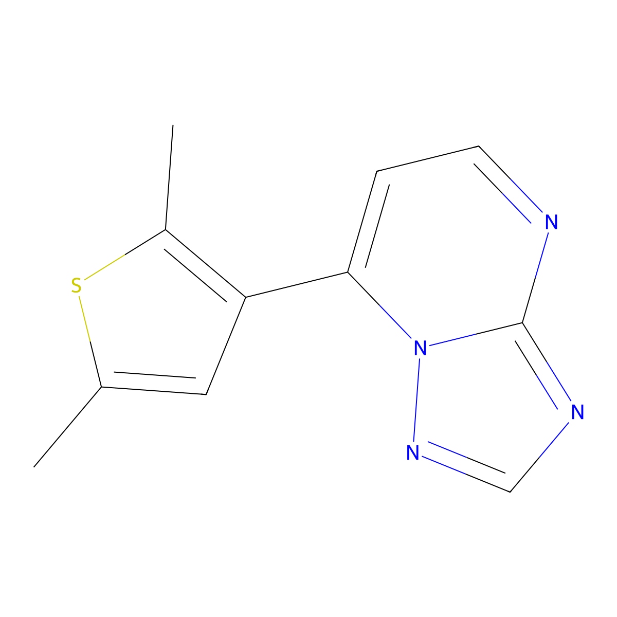7-(2,5-Dimethyl-3-thienyl)[1,2,4]triazolo[1,5-a]pyrimidine molecular structure, CAS 860648-56-2