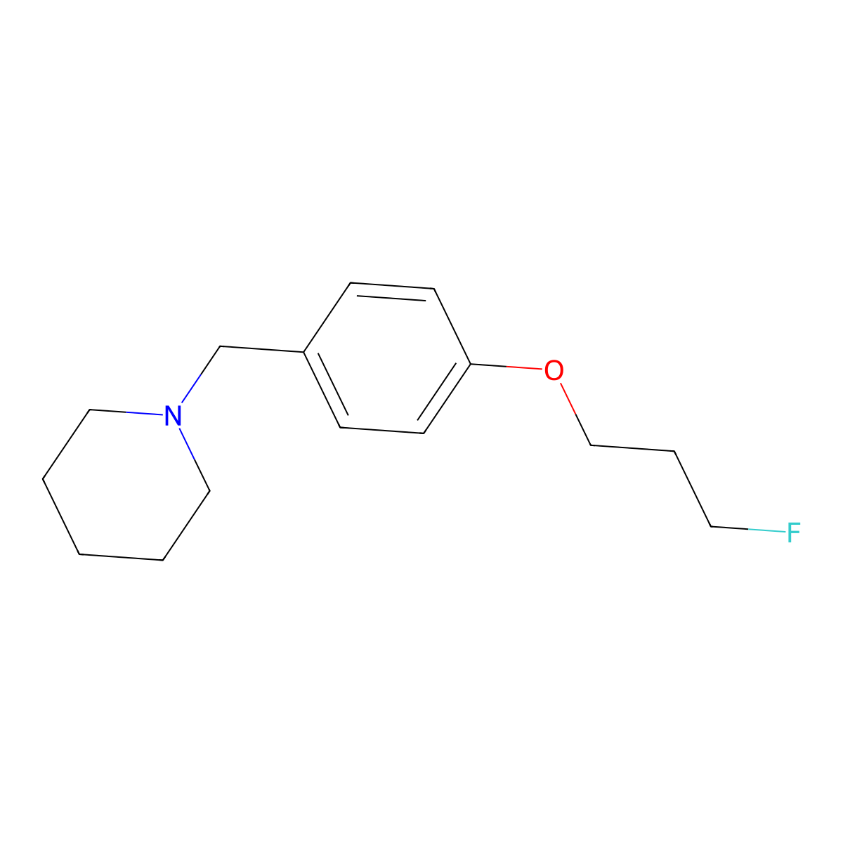 3-Fluoropropyl 4-(piperidinomethyl)phenyl ether molecular structure, CAS 860648-59-5