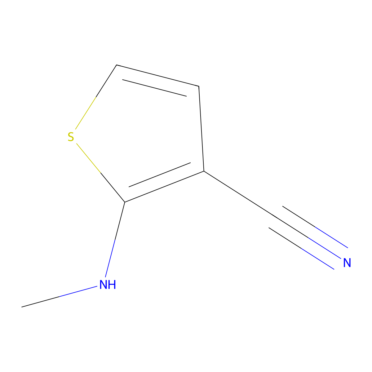 2-(Methylamino)thiophene-3-carbonitrile molecular structure, CAS 860648-75-5