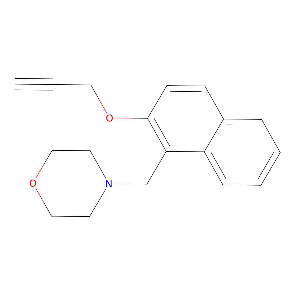 4-{[2-(2-Propynyloxy)-1-naphthyl]methyl}morpholine molecular structure, CAS 860648-78-8