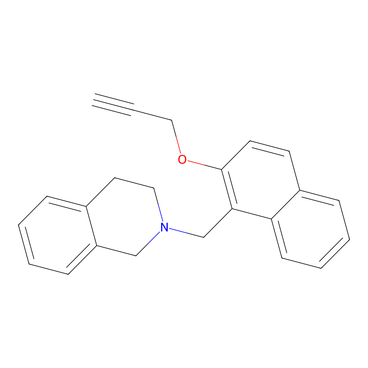 2-{[2-(2-Propynyloxy)-1-naphthyl]methyl}-1,2,3,4-tetrahydroisoquinoline molecular structure, CAS 860648-80-2