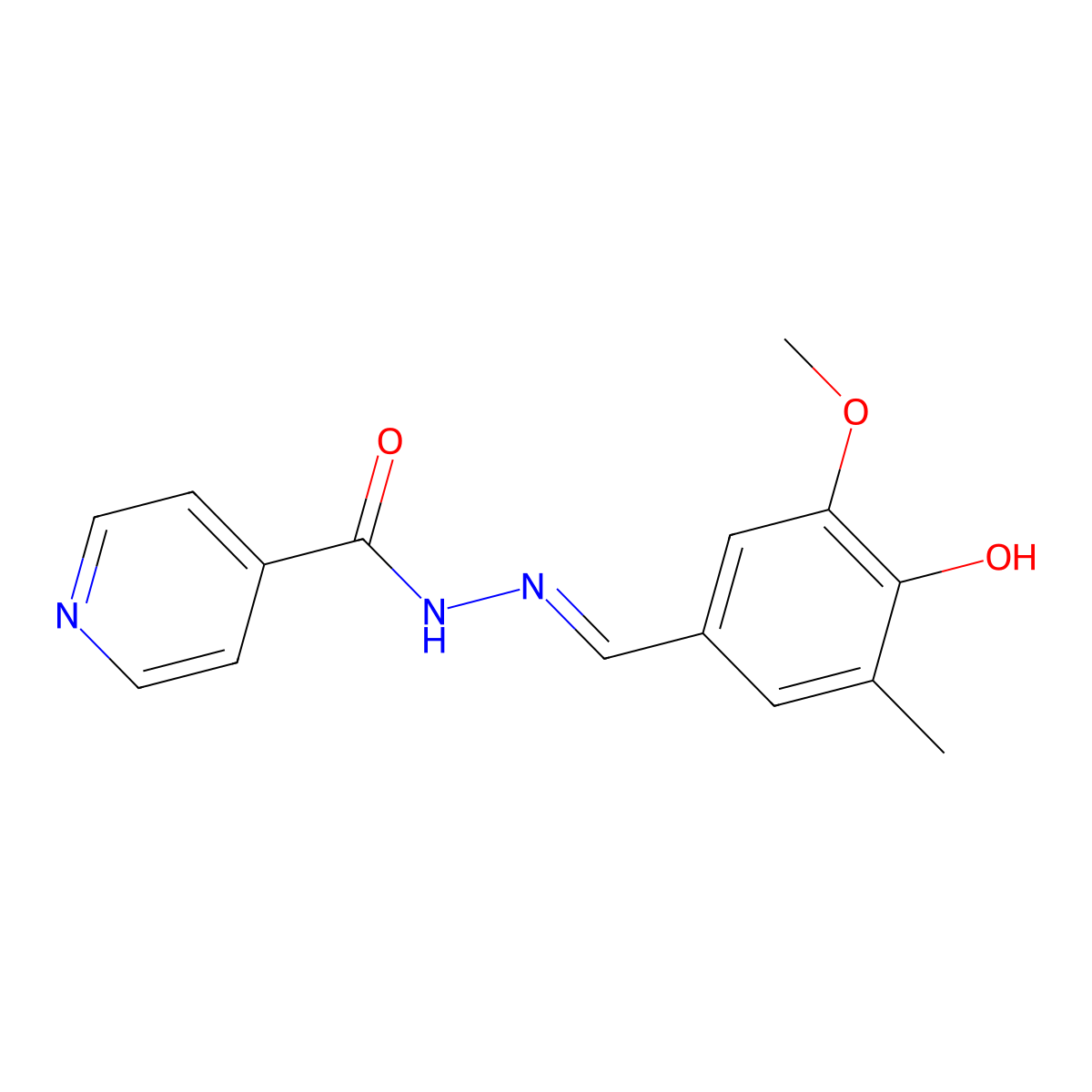 N'-[(4-hydroxy-3-methoxy-5-methylphenyl)methylene]isonicotinohydrazide molecular structure, CAS 860648-88-0
