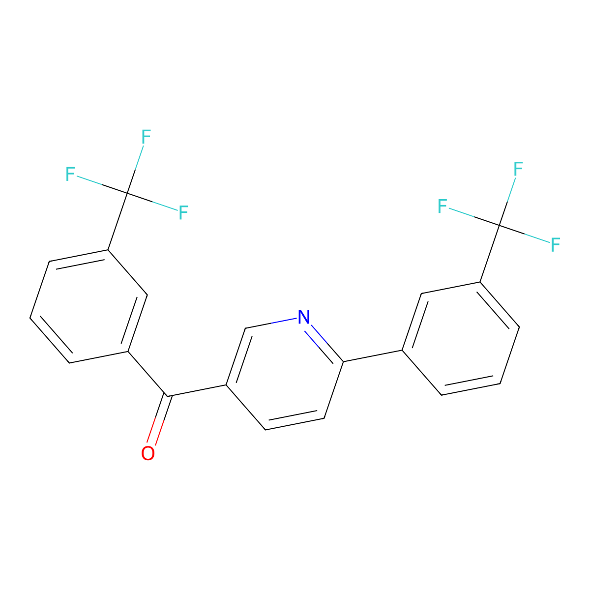 [3-(Trifluoromethyl)phenyl]{6-[3-(trifluoromethyl)phenyl]-3-pyridinyl}methanone molecular structure, CAS 860648-91-5