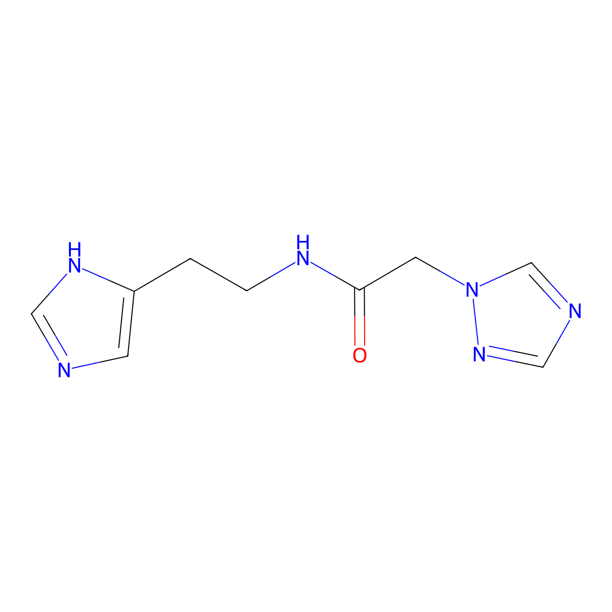 N-[2-(1H-imidazol-4-yl)ethyl]-2-(1H-1,2,4-triazol-1-yl)acetamide molecular structure, CAS 860648-92-6